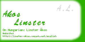 akos linster business card